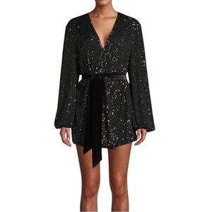 NEW Jay Godfrey Polly Sequined Wrap Dress Size 10